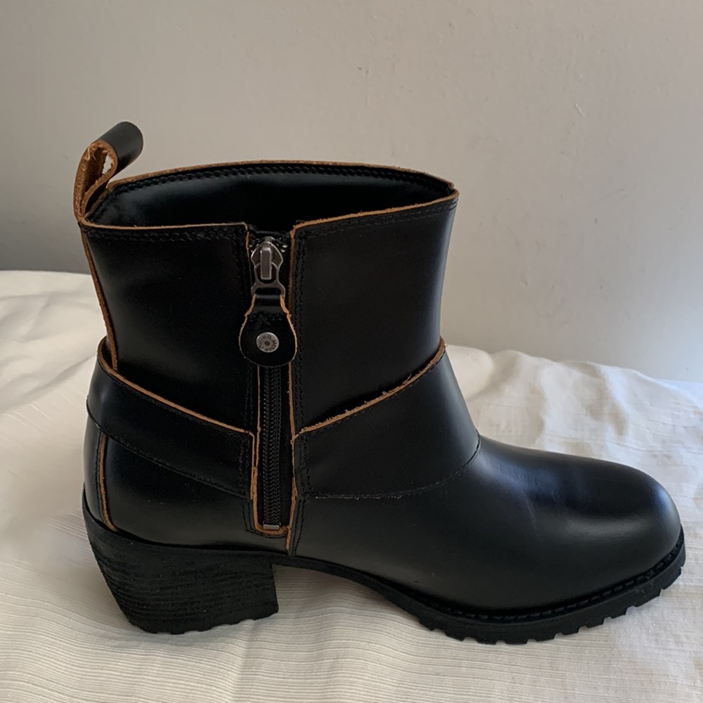 Harley-Davidson Lalanne Size 9 black leather moto boots - Picture 4 of 11